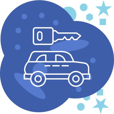 araba simgesi vektör illüstrasyonu