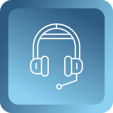 kulaklık vektör simgesi modern basit illüstrasyon