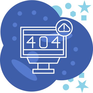 4 0 4 hata simgesi vektör çizimi beyaz arkaplanda izole edildi