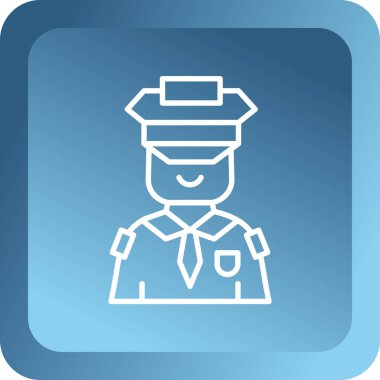 Polis simgesi, vektör illüstrasyonu