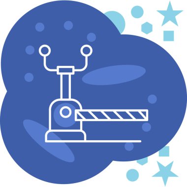 Bir robot simgesinin vektör illüstrasyonu