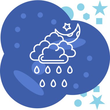 gece bulutu simgesi tasarımı