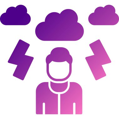 Bulut hesaplama simgesi vektör illüstrasyonu