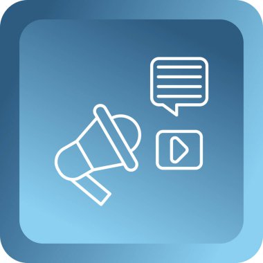 Basit vektör illüstrasyon duyurusu