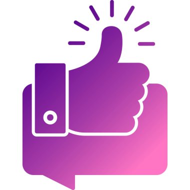 Başparmak yukarı. Web simgesi vektör illüstrasyonu