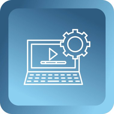 çarkları ve okları olan bilgisayar, teknoloji, vektör tasarımı