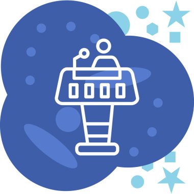 Bir yıldız simgesinin vektör illüstrasyonu