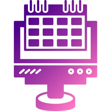 Siyah takvim simgesi beyaz arkaplanda izole edildi. olay hatırlatıcı simgesi. Soyut çember şekilleri. vektör illüstrasyonu