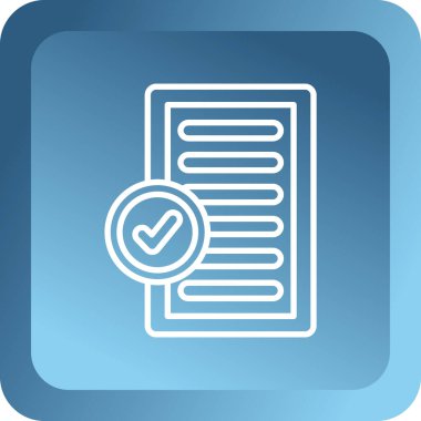 kontrol listesi simgesi. Düz dizayn ve vektör illüstrasyonunda simgeyi kontrol et