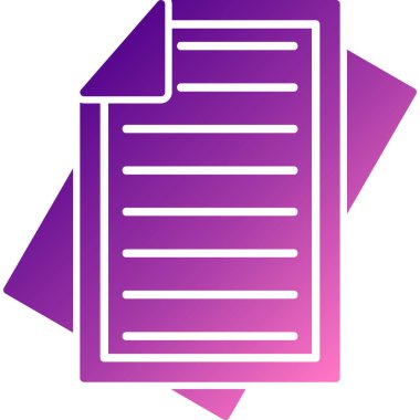 Mor ve mor bir belgenin vektör illüstrasyonu