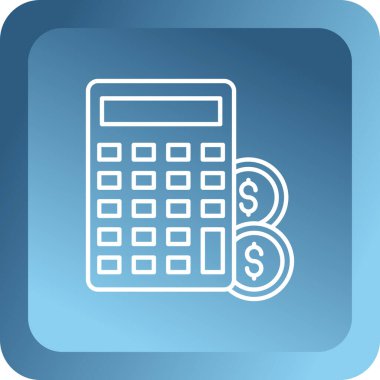 Hesap makinesi simgesi, vektör illüstrasyonu. düz tasarım biçimi