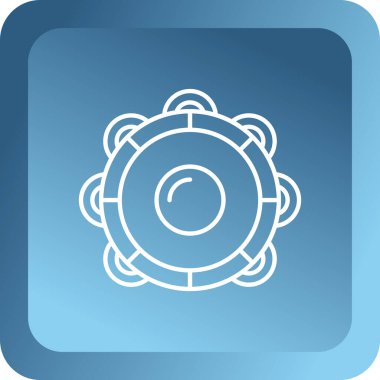 Beyaz arkaplanda mavi çizgi atom simgesi izole edildi. Fiziğin, eğitimin, nükleer fiziğin, bilimsel araştırmaların sembolü. Mavi kare düğme. vektör.