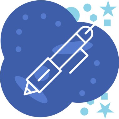 Roket. Web simgesi basit illüstrasyon