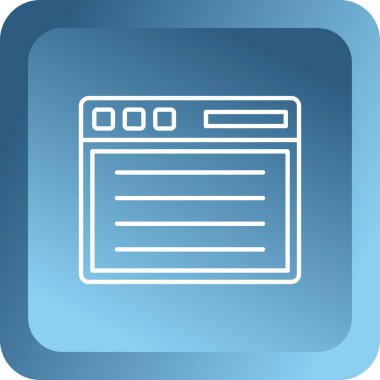 Web sayfası simgesi. düz dizayn.