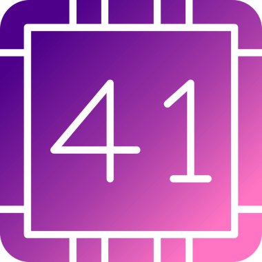 45 numara ikonu. Beyaz arkaplanda internet düğmesi