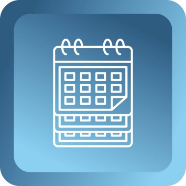 Takvim simgesi, vektör çizimi