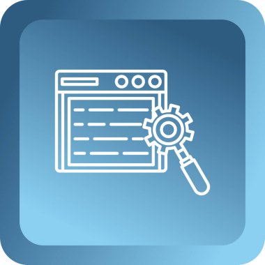 Seo ve teknoloji simgesinin vektör illüstrasyonu