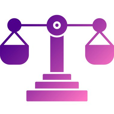 Renkli Yargıç Tokmak ikonu. Beyaz renk arkaplan. Ceza ve faturaların değerlendirilmesi için tokmak. Mahkeme hukuku. Açık artırma