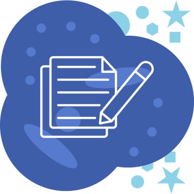 Bir bulut ve yıldızın vektör çizimi