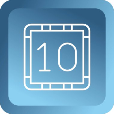 Düz kare şeklinde bir numara. vektör simgesi