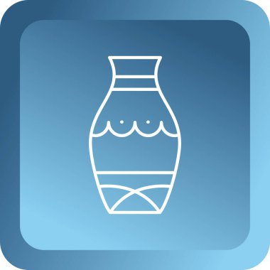 mavi şişe simgesi, vektör illüstrasyonu