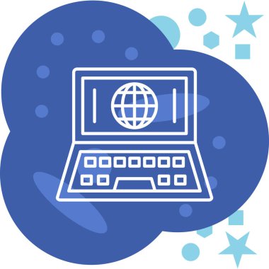 Bilgisayar. Web simgesi basit illüstrasyon