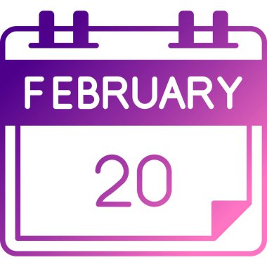 2 Şubat. Takvimde bir gün. 3d illüstrasyon.