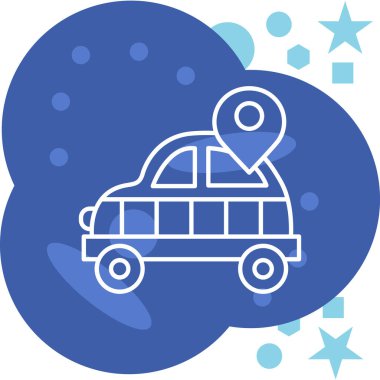 taksi simgesi vektör illüstrasyonu