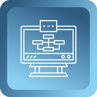 Dizüstü bilgisayar simgesi vektör çizimi