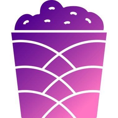 Patlamış mısır. Web simgesi basit illüstrasyon