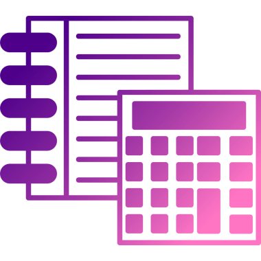 hesap makinesi ve belge simgesi