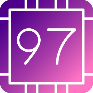 9 numaralı simge. Bir numaralı ikon. bir numaralı simge