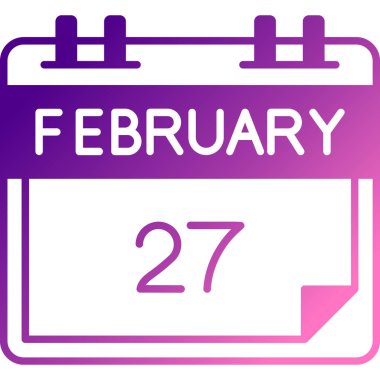 2 Şubat glyph simgesi, takvim günü simgesi, vektör illüstrasyonu