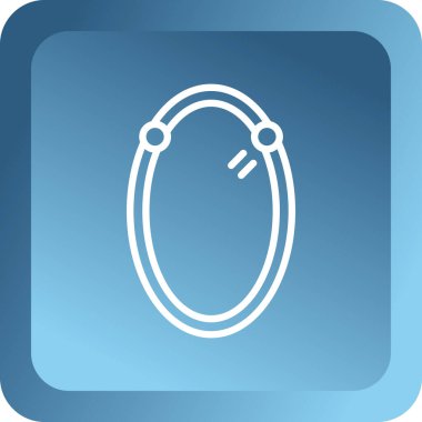 Uzun gölgeli beyaz kol saati ikonu. Kol saati simgesi. Mavi daire düğmesi. vektör.