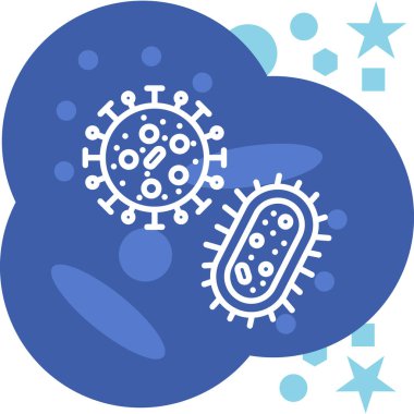 bakteri hastalığı ikonu - ana hatlar biçiminde