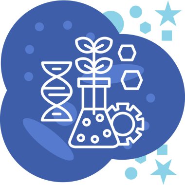 DNA molekül simgesinin vektör çizimi