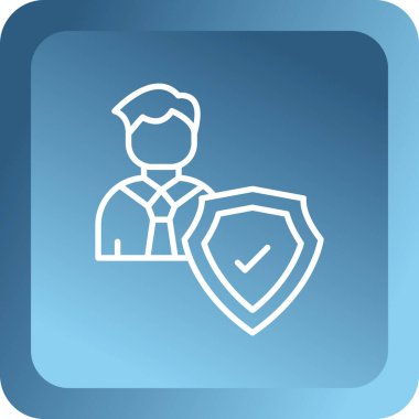 Üzerinde işaret simgesi olan bir kalkan. düz dizayn