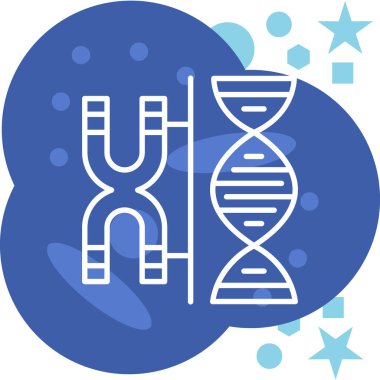 dna. Web simgesi basit illüstrasyon
