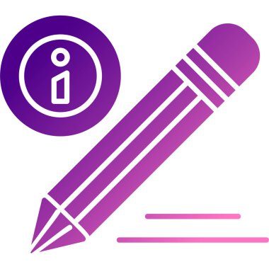 kalem ve kalem simgesi, vektör illüstrasyon tasarımı