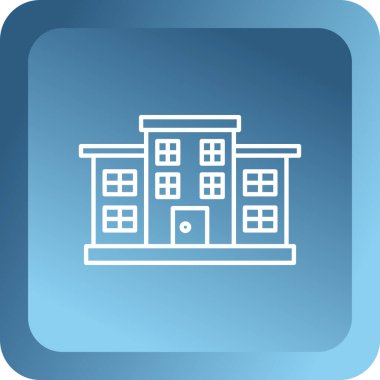 bina simgesi, düz tasarım resimleme