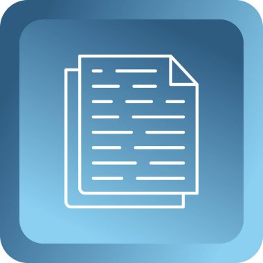 kağıt dosya belgesi simgesi mavi arkaplan üzerinde basit bir şekilde