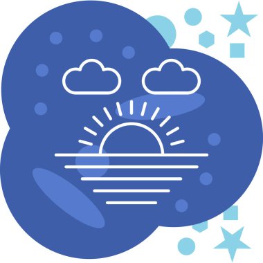 Bulut simgesi vektör illüstrasyonu