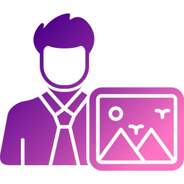 Bir erkek avatarın vektör çizimi