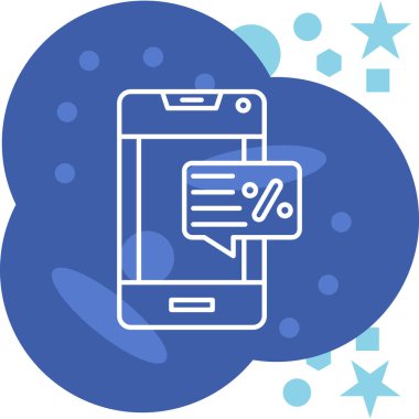 İndirim. Web simgesi basit illüstrasyon