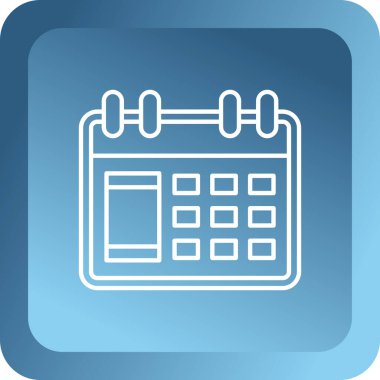 Takvim simgesi vektör illüstrasyonu