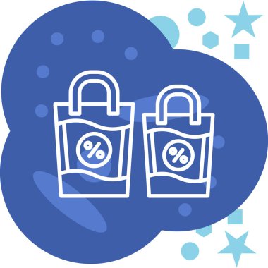 Alışveriş torbaları. Basit illüstrasyon