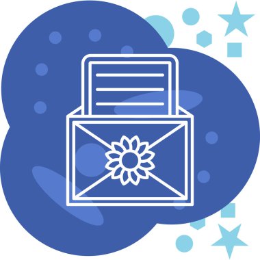 zarf simgesi, vektör çizimi