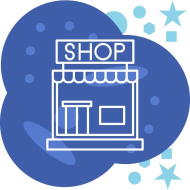 Alışveriş mağazası. Basit illüstrasyon