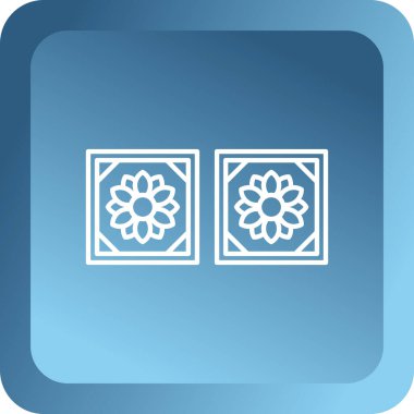 Mavi çiçeklerin vektör illüstrasyonu