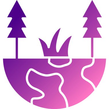 Orman simgesi, vektör illüstrasyonu